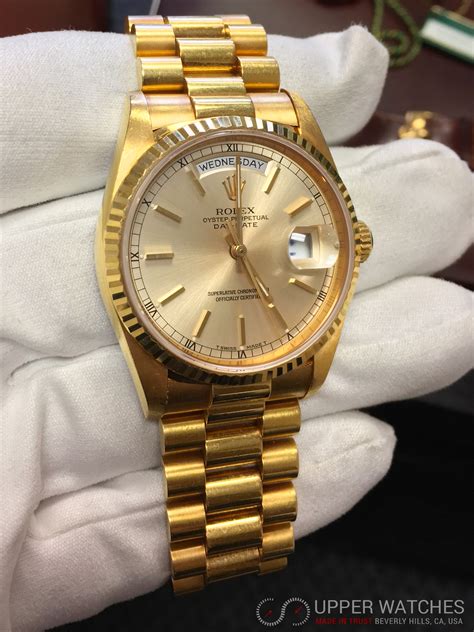 mens gold rolex president|Rolex gold presidential for sale.